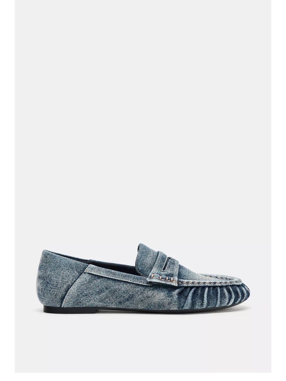 NWT ZARA DENIM EFFECT LOAFERS - Picture 12 of 16